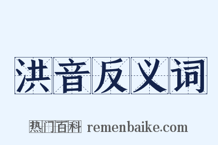 洪音反义词是什么意思的图片